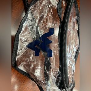 clear West Virginia University fanny pack